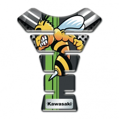 Kawasaki Tank Pad Protector Anti Slip Sticker Center  with Cartoon Logo 