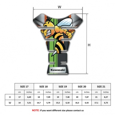 Kawasaki Tank Fuse Gray Copper Print Base with Anime Logo 