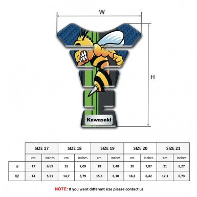 Kawasaki Tank Fuse Navy Blue Carbon Model with Anime Logo