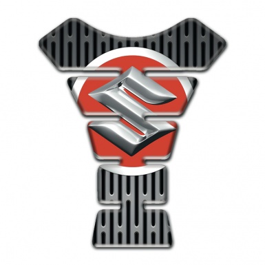 Suzuki Tank Protector Gray Ornament Background Silver Big logo 