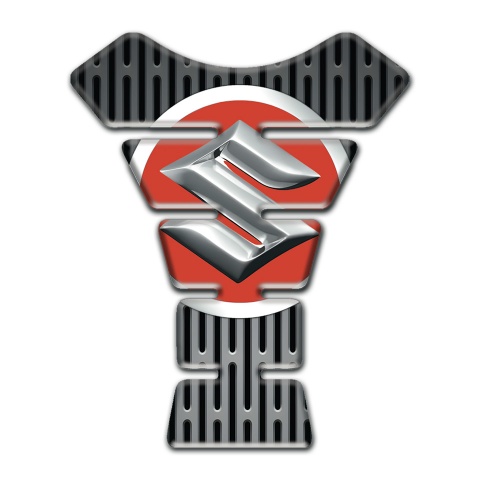 Suzuki Tank Protector Gray Ornament Background Silver Big logo 