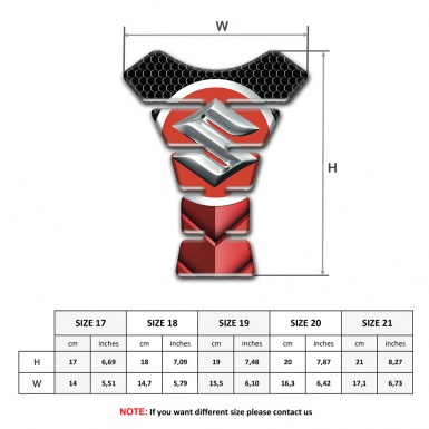 Suzuki Tank Guard Pads 3D Base Style Silver Big logo 