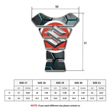 Suzuki Tank Pad Protector High-Quality Design Silver logo 