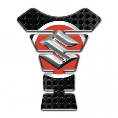 Suzuki Tank Protector Black Perforated Surface Design 