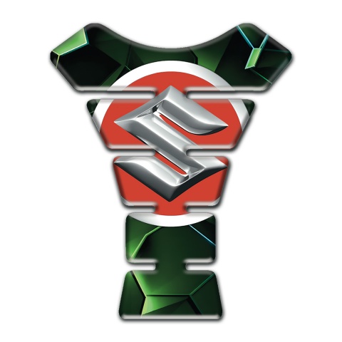 Suzuki Tank Pad Protector Green Diamond Style 