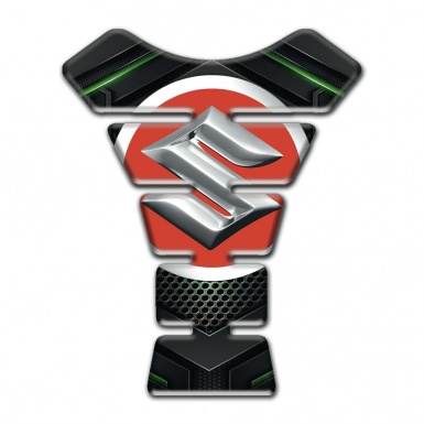 Suzuki Tank Guard Pads Big Silver logo Racing Edition 