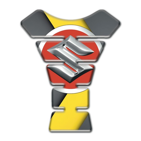 Suzuki Tank Pad Protector  Gray Yellow decoration design 