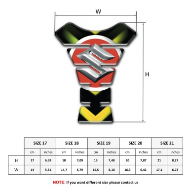 Suzuki  Tank Protector Green Yellow Elements Style 