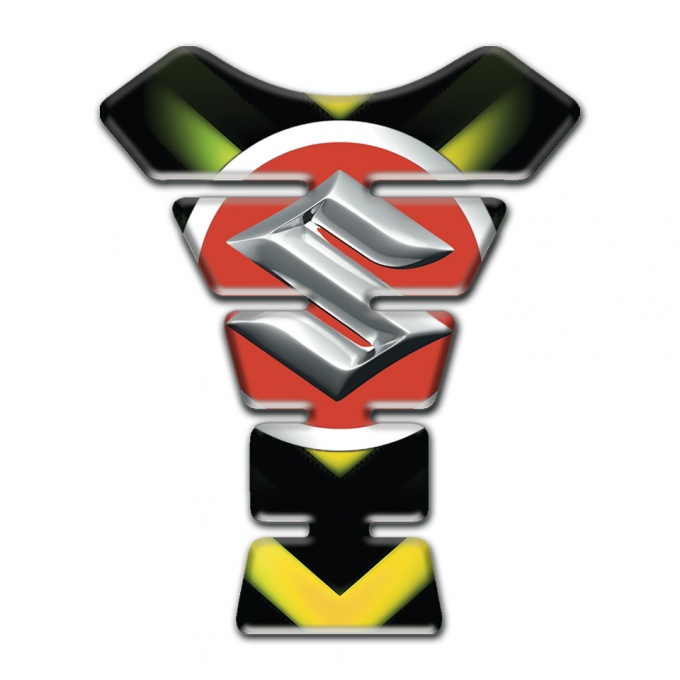 Suzuki  Tank Protector Green Yellow Elements Style 