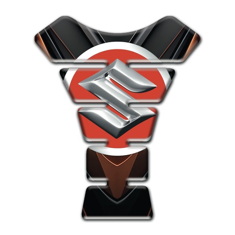 Suzuki Tank Pad Protector Black Brown design 