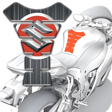 Suzuki Tank Fuse Gray with White Stripes edition 