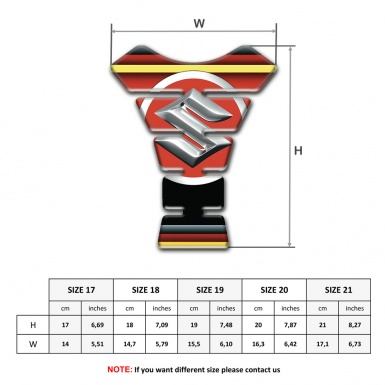 Suzuki Tank Pad Motorbike Multicolored base Style 