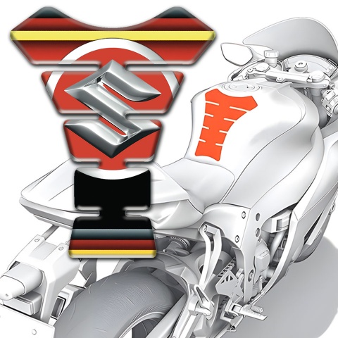 Suzuki Tank Pad Motorbike Multicolored base Style 