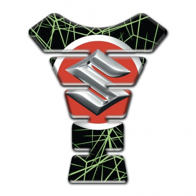 Suzuki Tank Protector green Spider web Design 