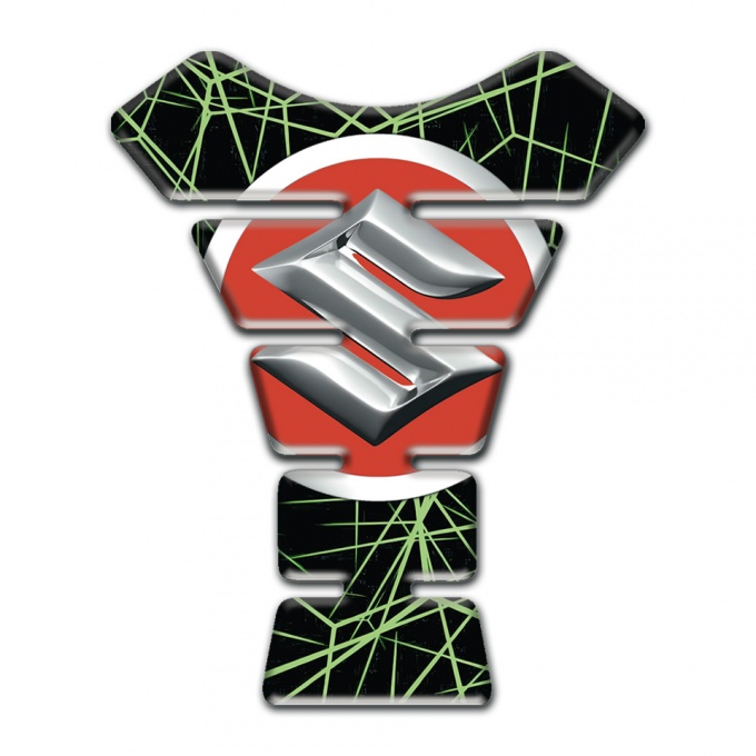Suzuki Tank Protector green Spider web Design 