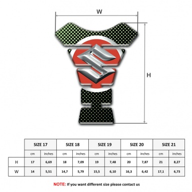 Suzuki Tank Guard Pads Green Dots Style 