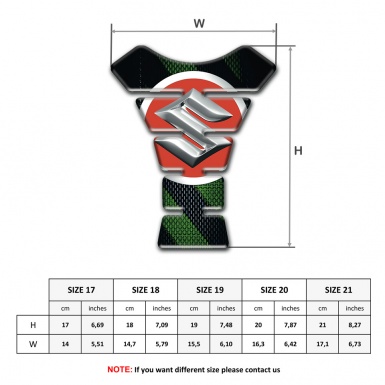 Suzuki Tank Fuse Black with Green diagonal Bands design 