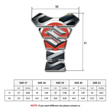 Suzuki Tank Pad Motorbike Metal Elements Design  