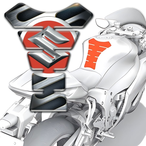 Suzuki Tank Pad Motorbike Metal Elements Design  