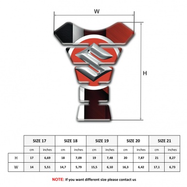 Suzuki  Tank Protector Vertical Colors Design 