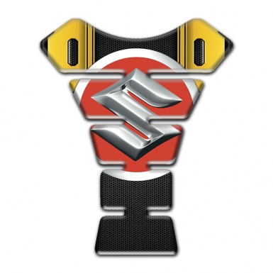 Suzuki Tank Pad Protector Stylish Black yellow Design 