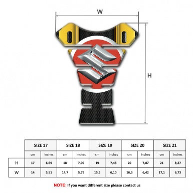 Suzuki Tank Pad Protector Stylish Black yellow Design 