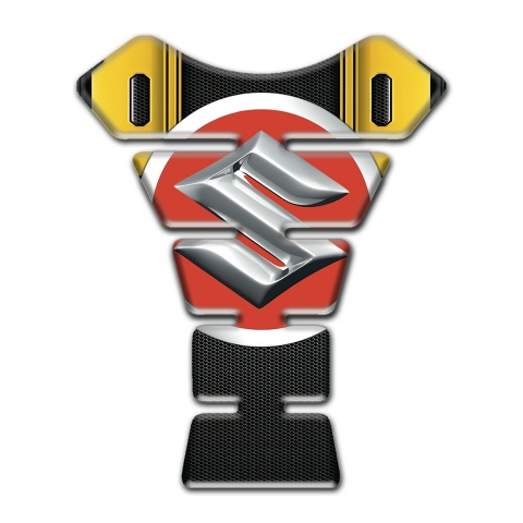 Suzuki Tank Pad Protector Stylish Black yellow Design 