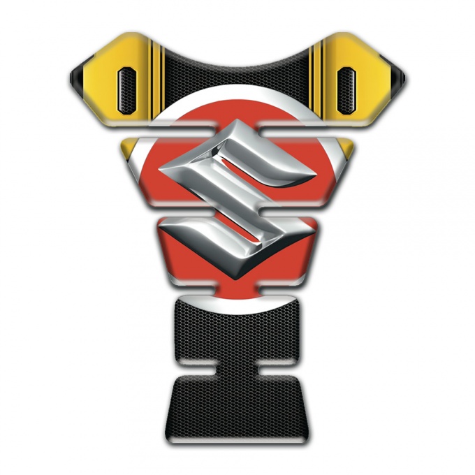 Suzuki Tank Pad Protector Stylish Black yellow Design 