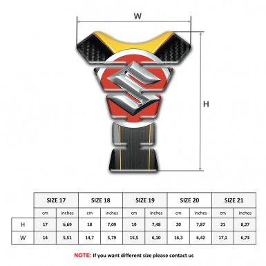 Suzuki Tank Pad Motorbike Silicone Sticker Racing Edition 