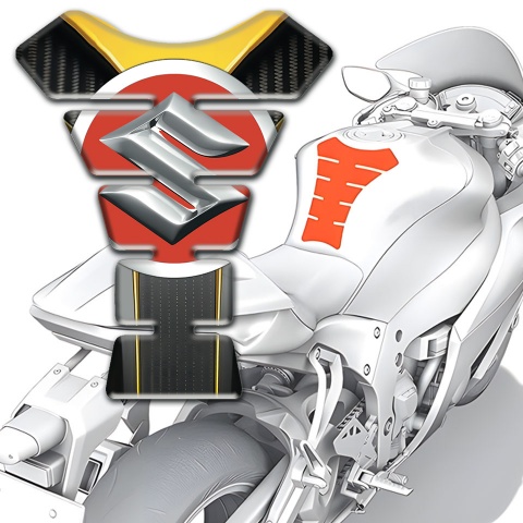Suzuki Tank Pad Motorbike Silicone Sticker Racing Edition 
