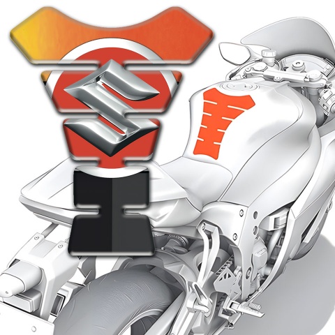 Suzuki Tank Fuse High End Orange Blck Model 