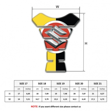 Suzuki Tank Pad Motorbike Yellow Blck halves Design 