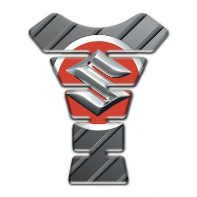 Suzuki Tank Fuse Silicone Sticker Gray Lamellae Effect 