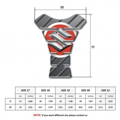 Suzuki Tank Fuse Silicone Sticker Gray Lamellae Effect 