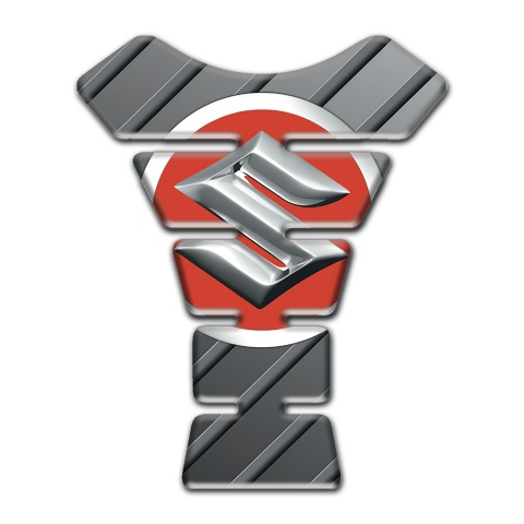 Suzuki Tank Fuse Silicone Sticker Gray Lamellae Effect 
