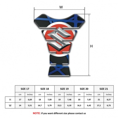 Suzuki Tank Protector Black Base with Blue Crossed Lines Edition 