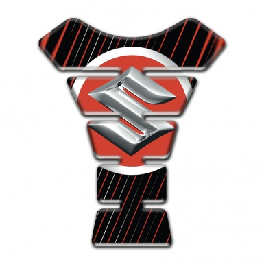 Suzuki Tank Guard Pads Black with Vertical Stripes edition 