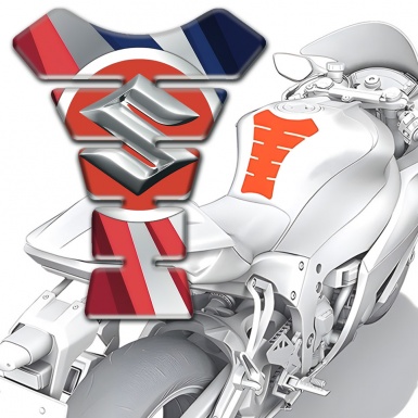 Suzuki Tank Guard Pads Multicolored Patterns Design 