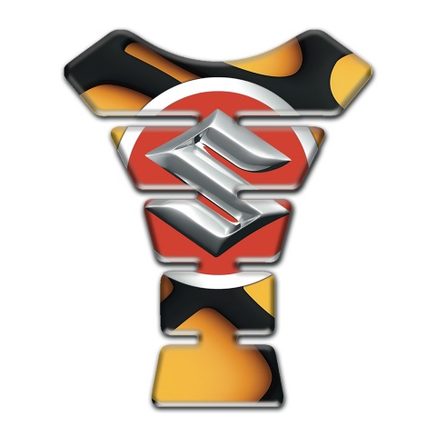 Suzuki Tank Protector Orange Black decoration Style