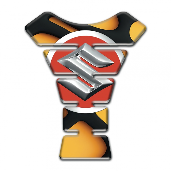 Suzuki Tank Protector Orange Black decoration Style