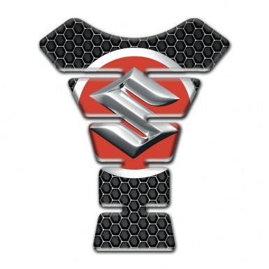 Suzuki Tank Guard Pads Perforated Steel Design Model 