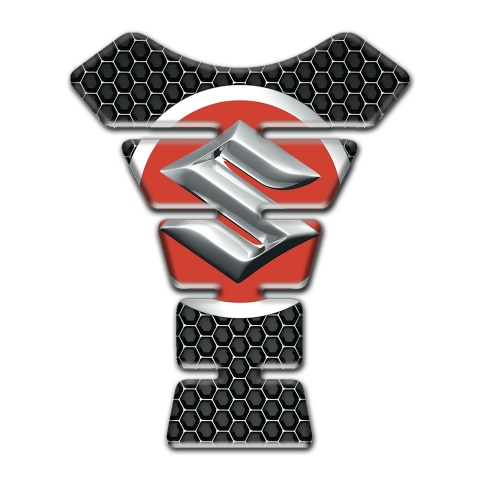 Suzuki Tank Guard Pads Perforated Steel Design Model 