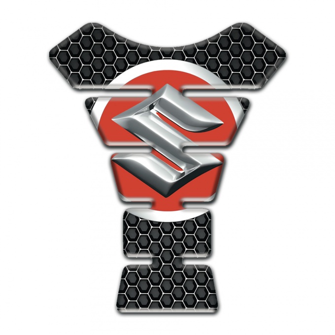 Suzuki Tank Guard Pads Perforated Steel Design Model 
