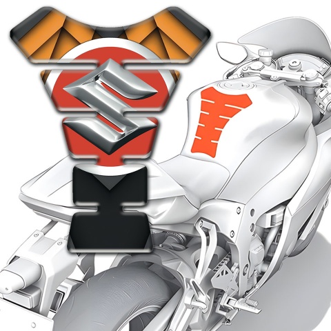 Suzuki Tank Pad Protector Orange Parts Motive Design 