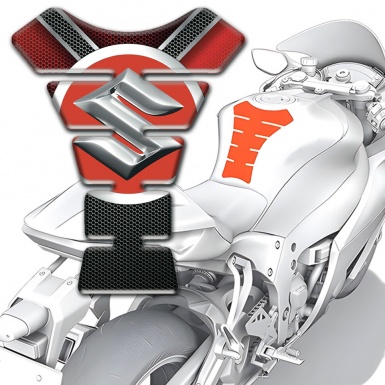 Suzuki Tank Protector Big Roud Logo Design with Stylish Base 