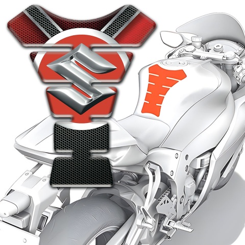 Suzuki Tank Protector Big Roud Logo Design with Stylish Base 