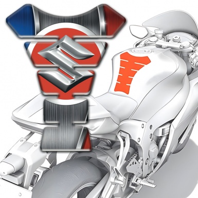 Suzuki Tank Guard Pads with Big Round Logo Style 