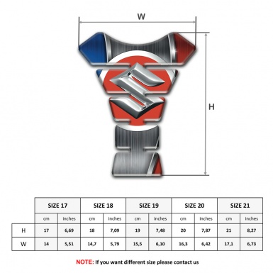 Suzuki Tank Guard Pads with Big Round Logo Style 