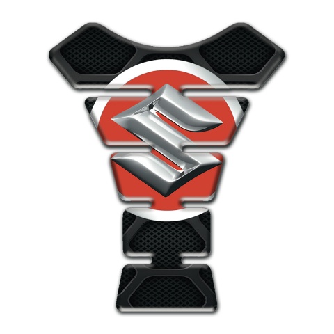 Suzuki Tank Pad Protector Black with Gray Patterns Design 
