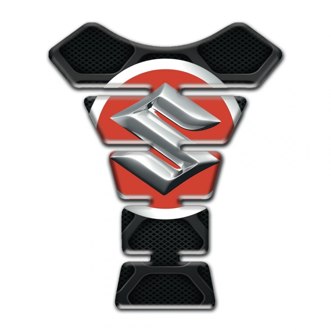 Suzuki Tank Pad Protector Black with Gray Patterns Design 